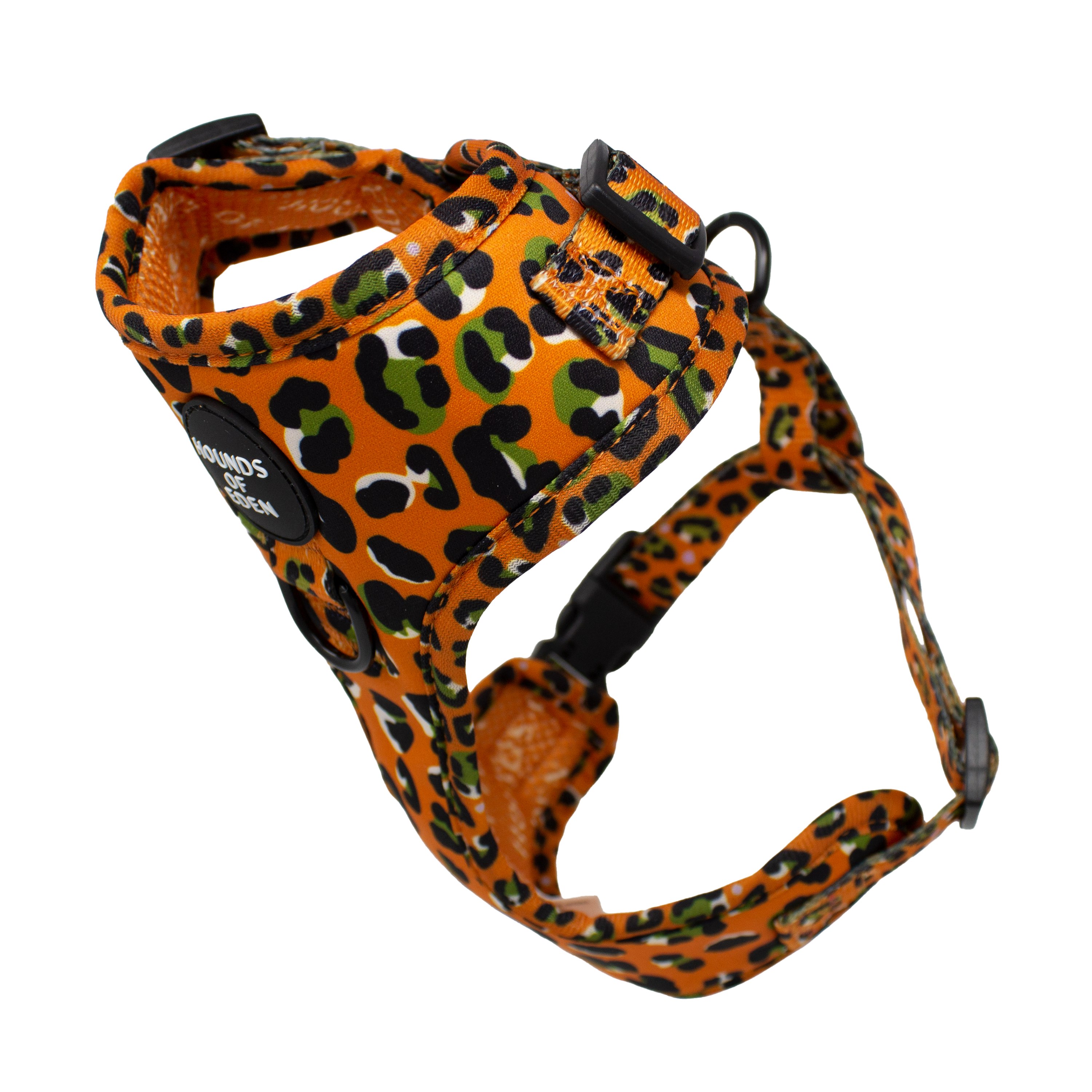 Burnt Orange Leopard Design Dog Harness