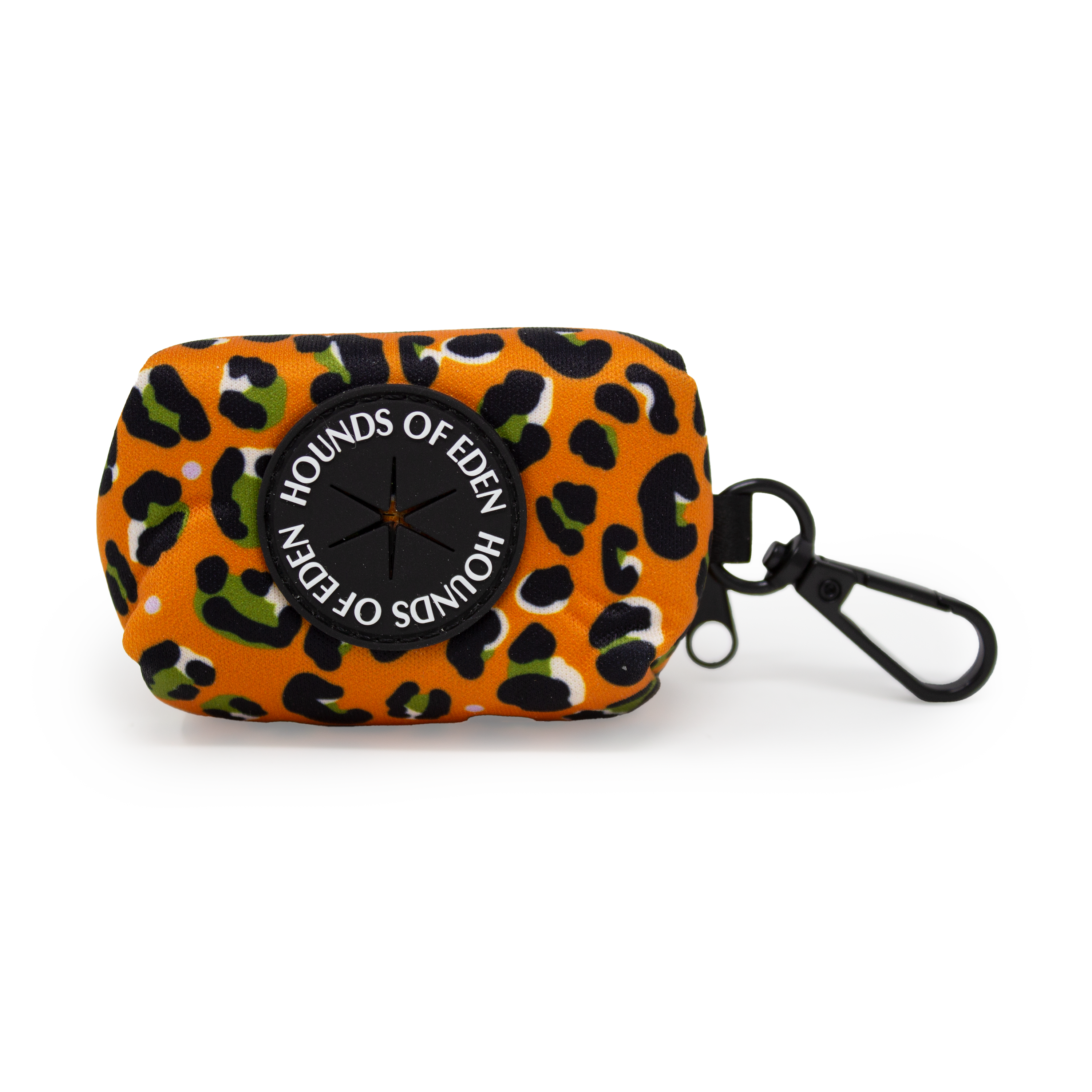 Burnt Orange Leopard Design Poop Bag Holder