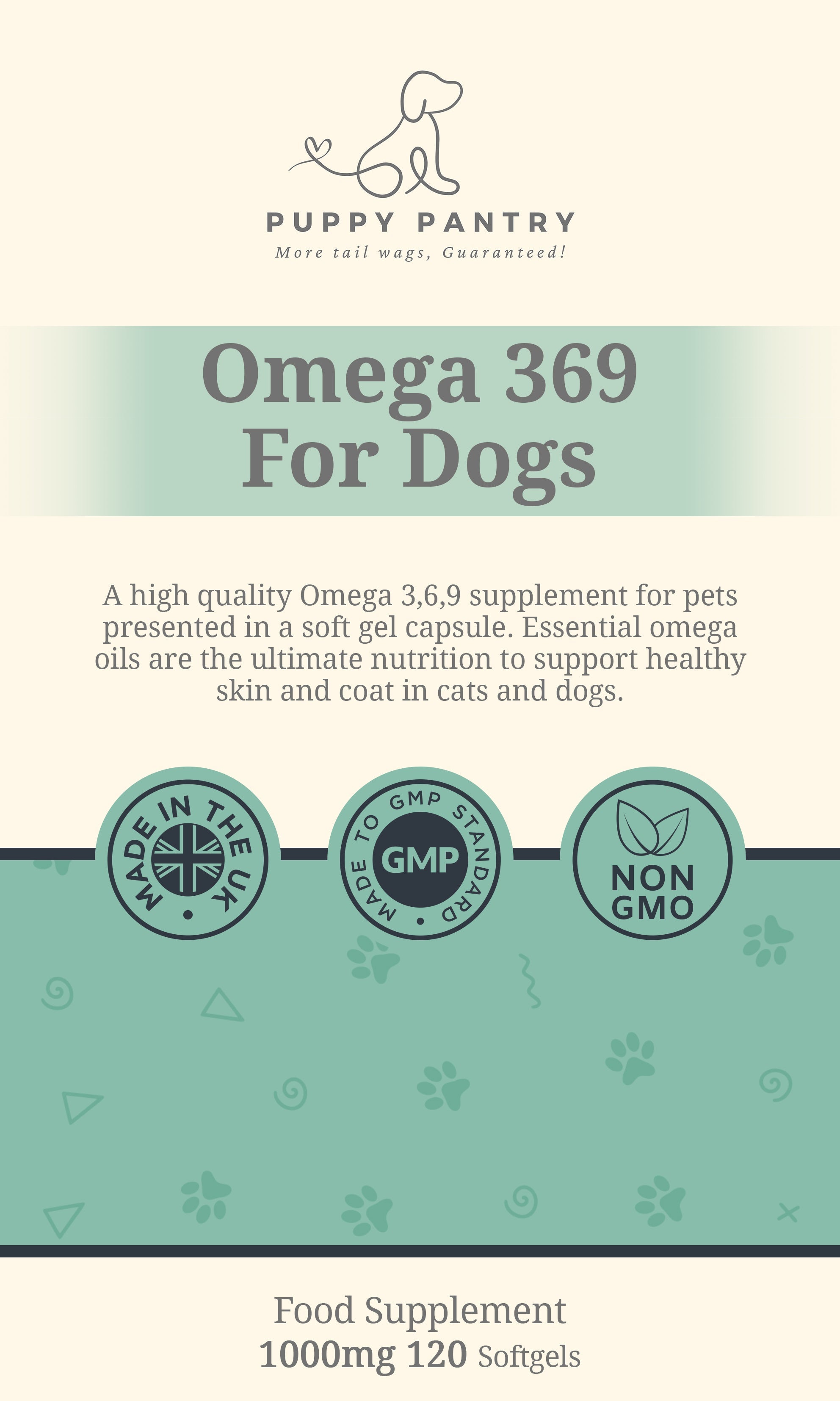 Omega 3-6-9 Softgels for Dogs (120 Pack)