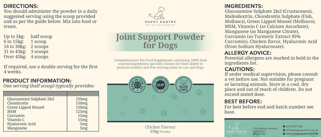 Joint Support Powder for Dogs – Chicken (150g)