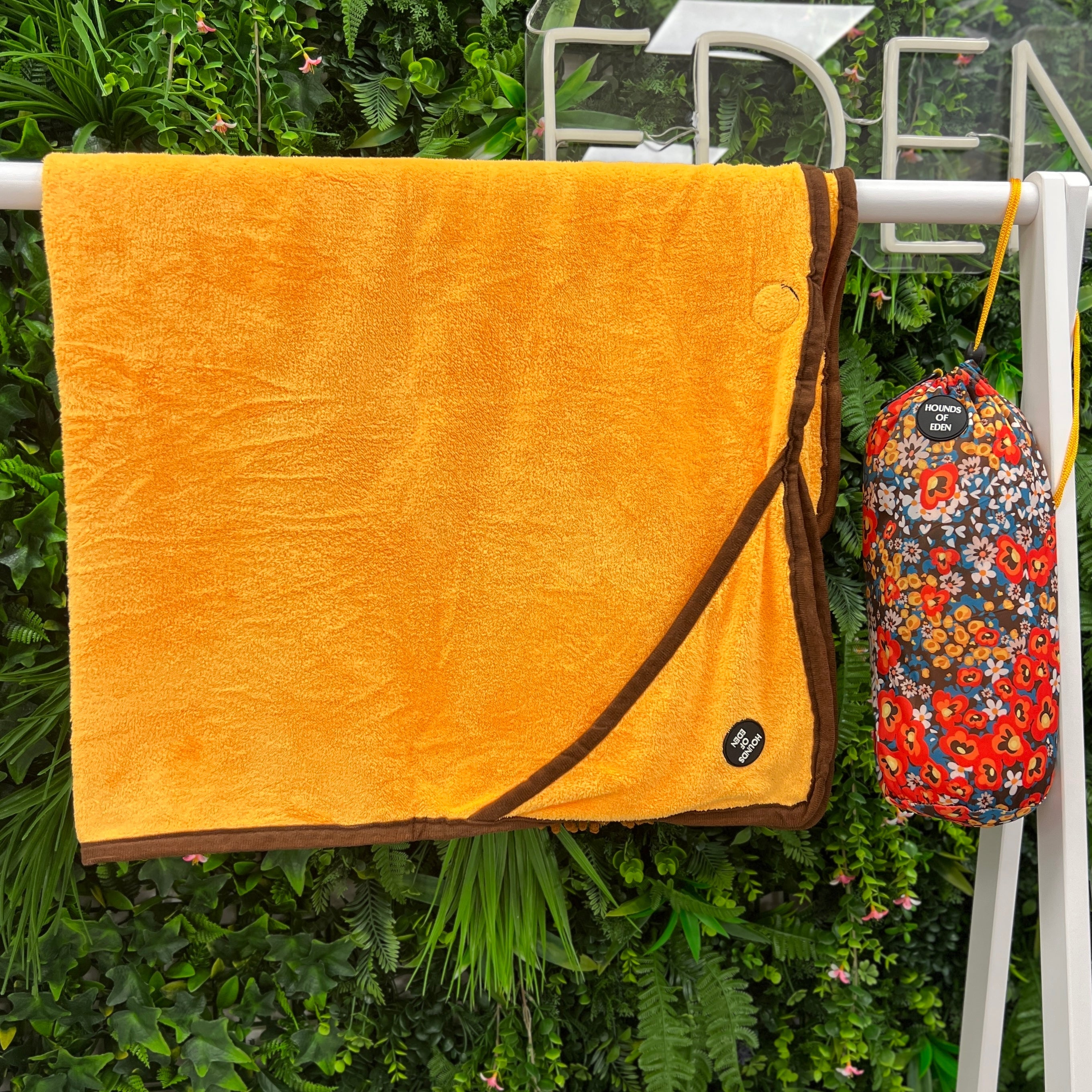 Retro Bloom Dog Towel