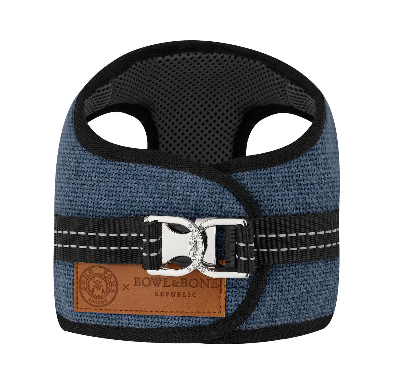 Soho Poms x Bowl & Bone Republic Mayfair Harness - Blue