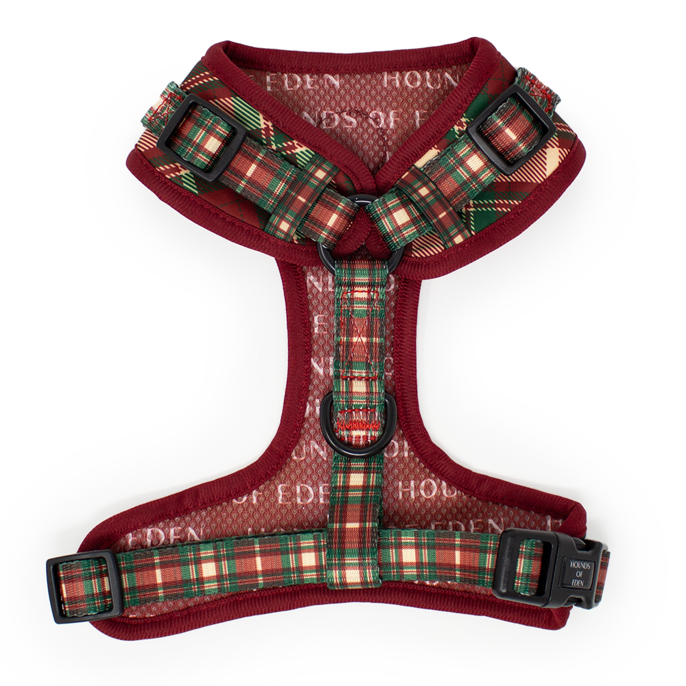 Tartan Me Up - Red & Cream Tartan Design Dog Collar