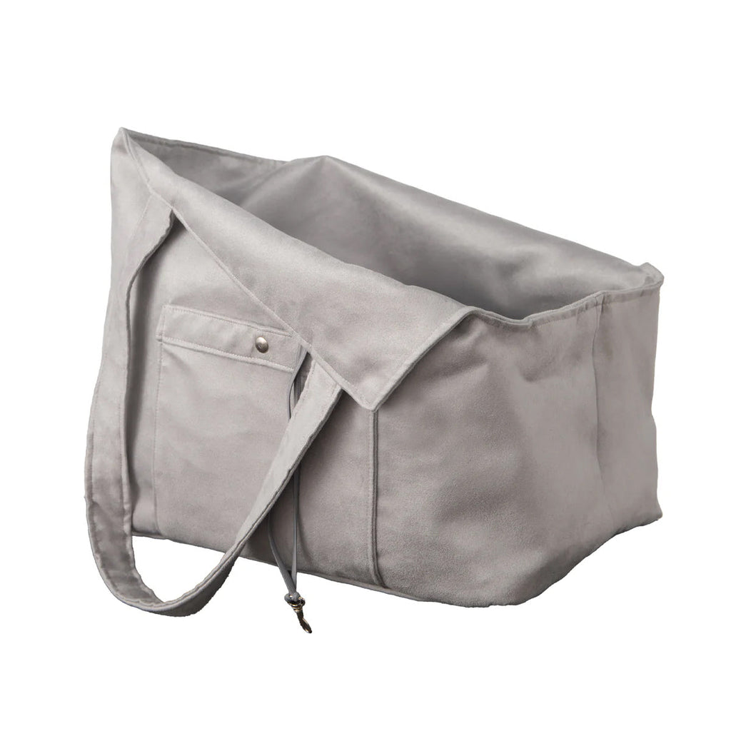 Soho Poms Grey Suede Camden Bear Dog Carrier