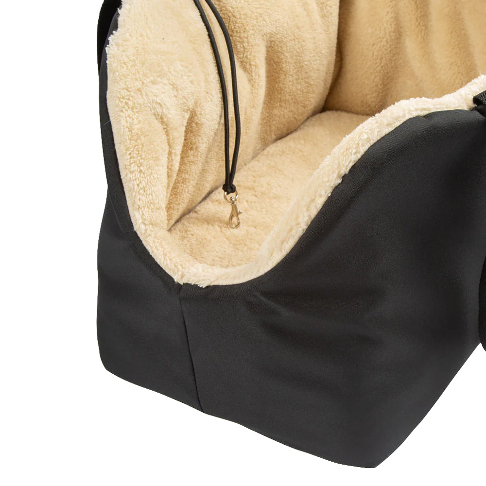 Soho Poms Black & Beige Luxury Rainy Bear Dog Carrier
