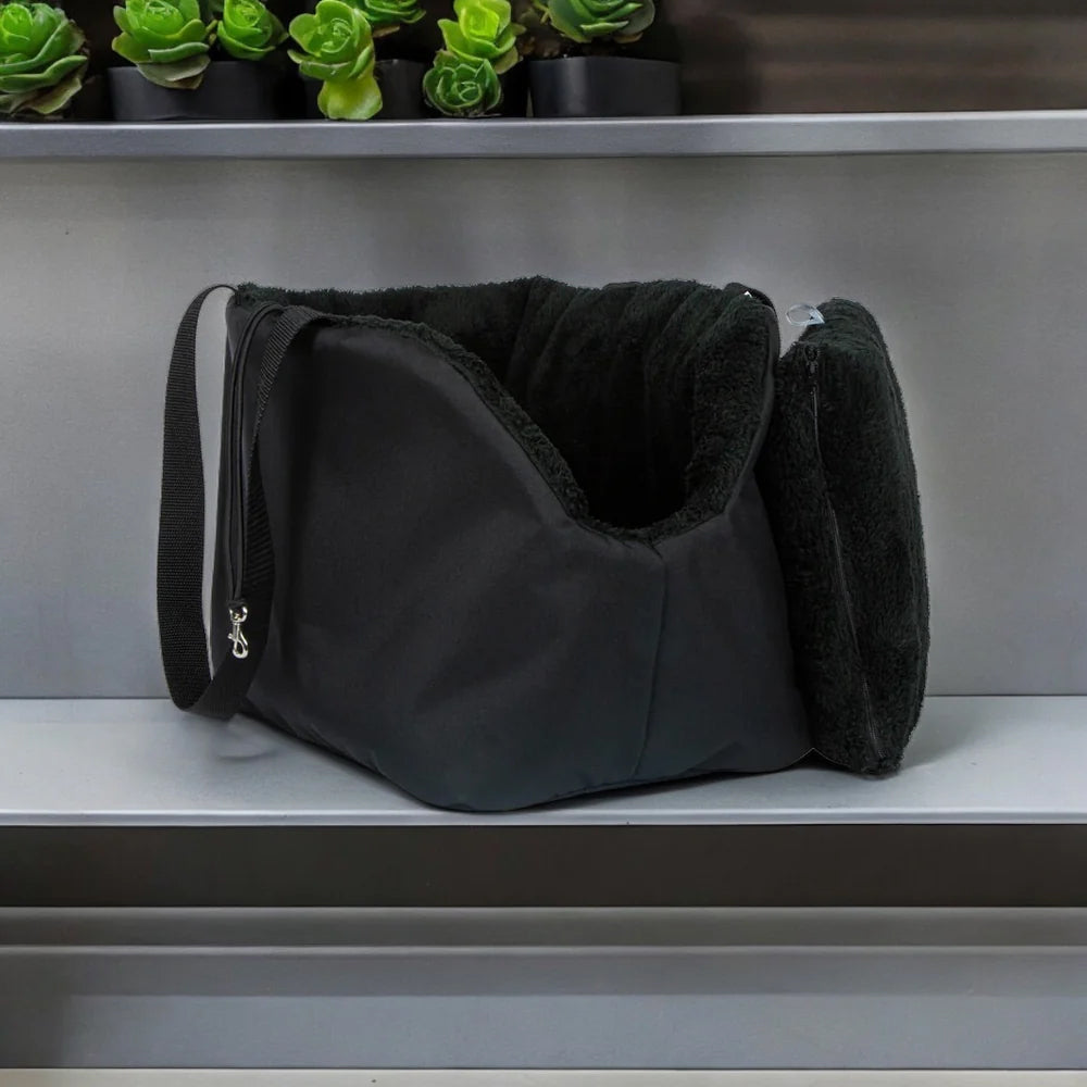 Soho Poms Black Luxury Rainy Bear Dog Carrier