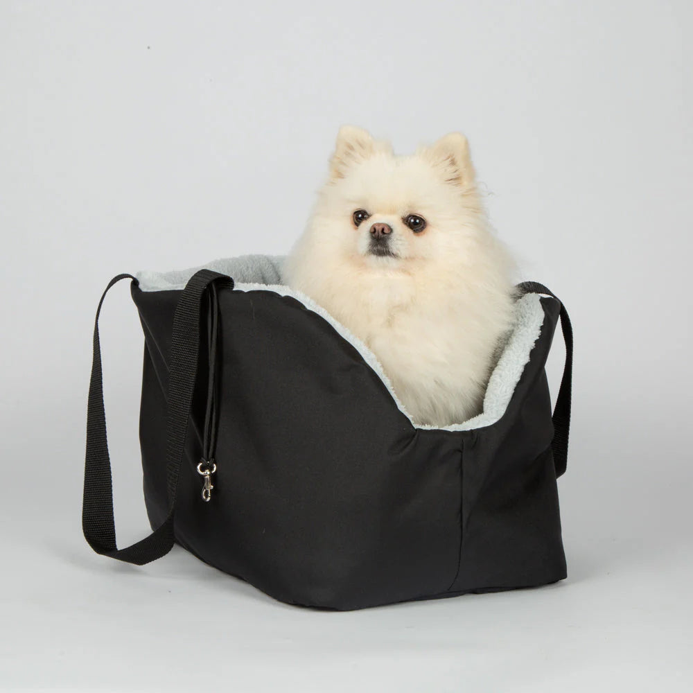 Soho Poms Black & Light Blue Luxury Rainy Bear Dog Carrier