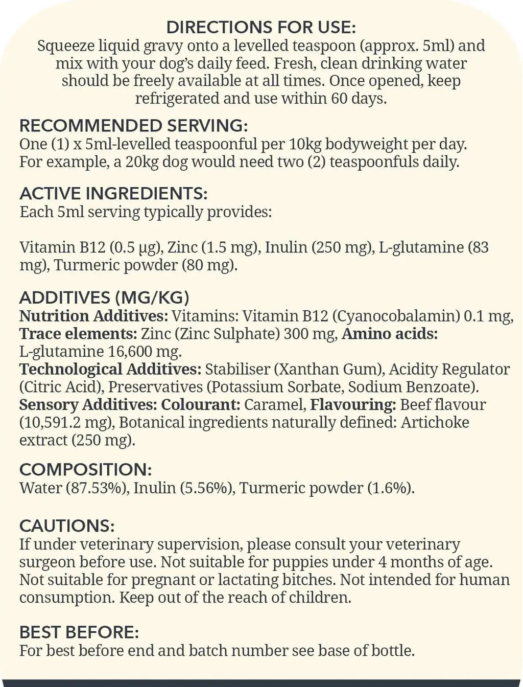 Probiotic Digestive Gravy – Beef for Dogs (290ml)