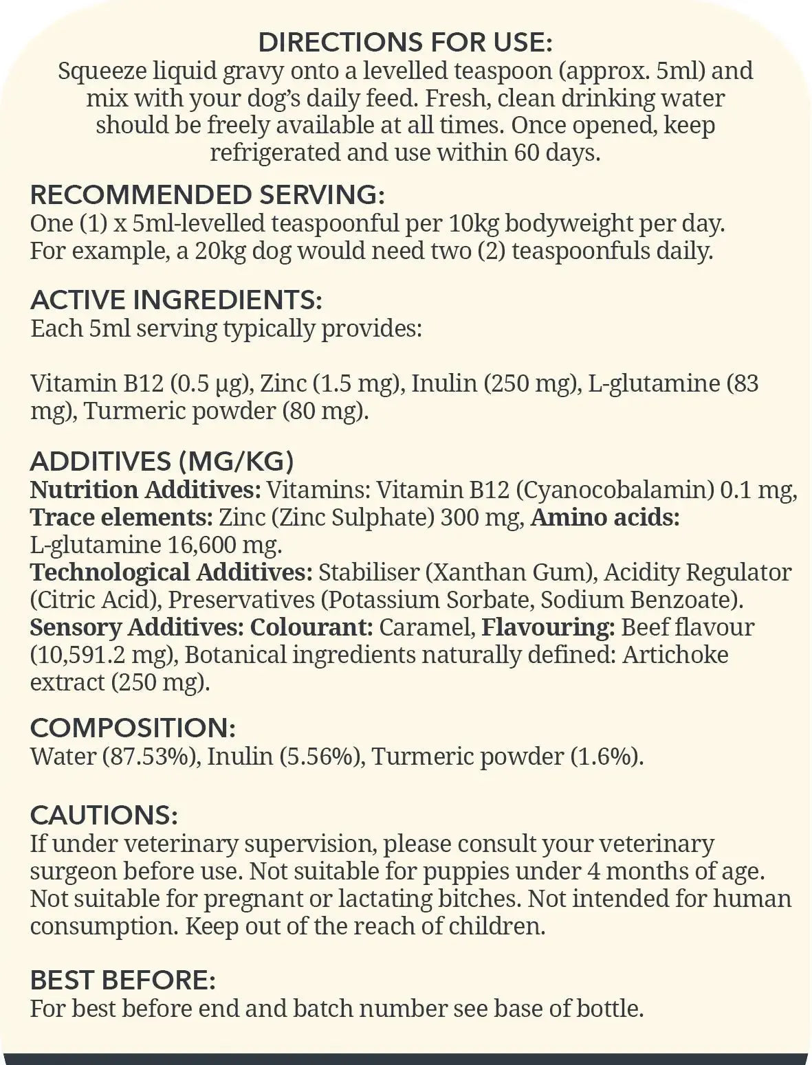 Probiotic Digestive Gravy – Beef for Dogs (290ml)