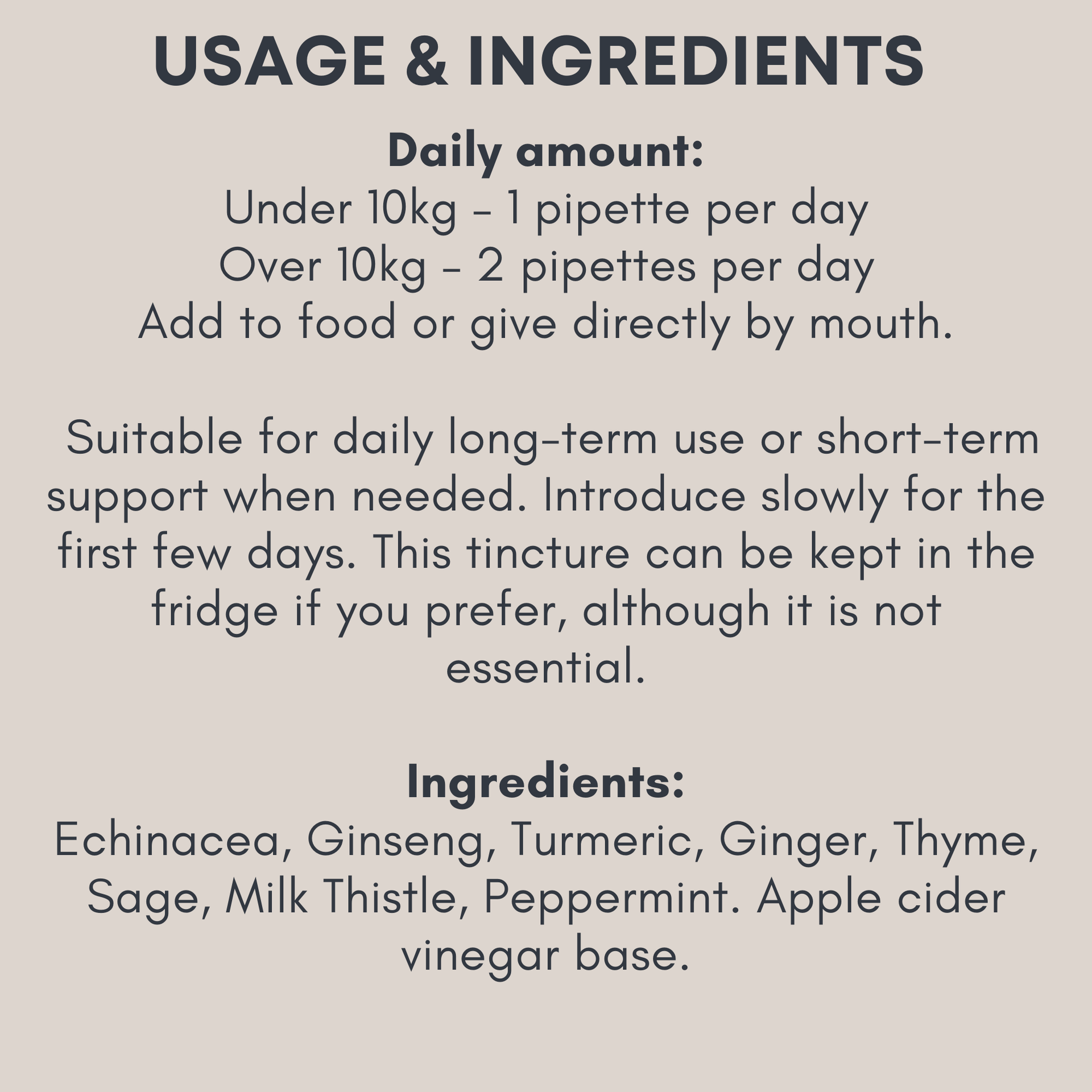 Immune Blend Tincture for Dogs and Cats