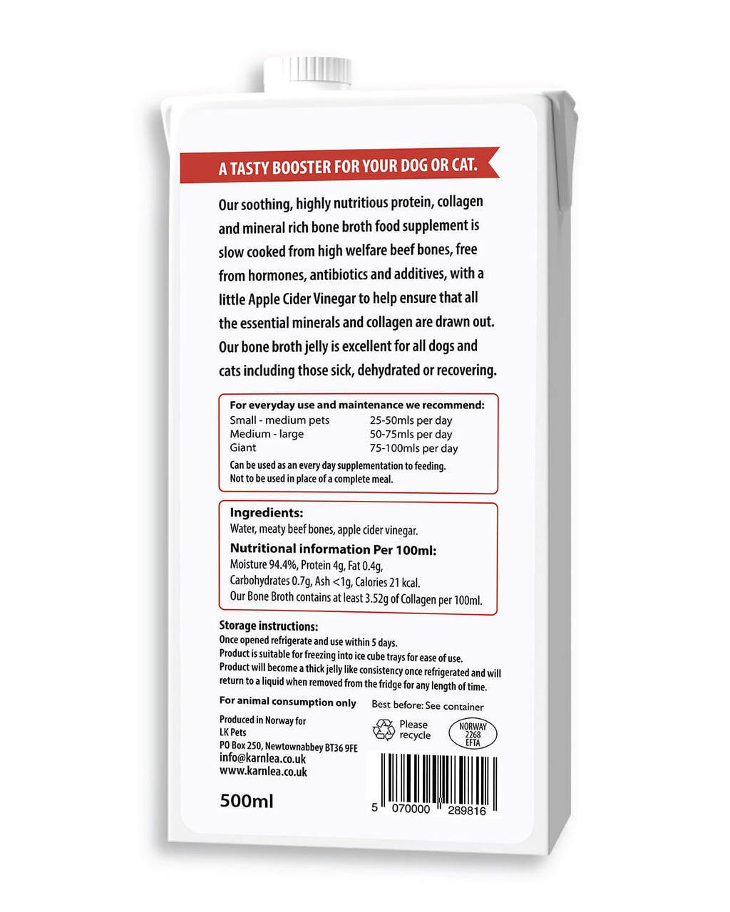 Beef Bone Broth for Dogs & Cats