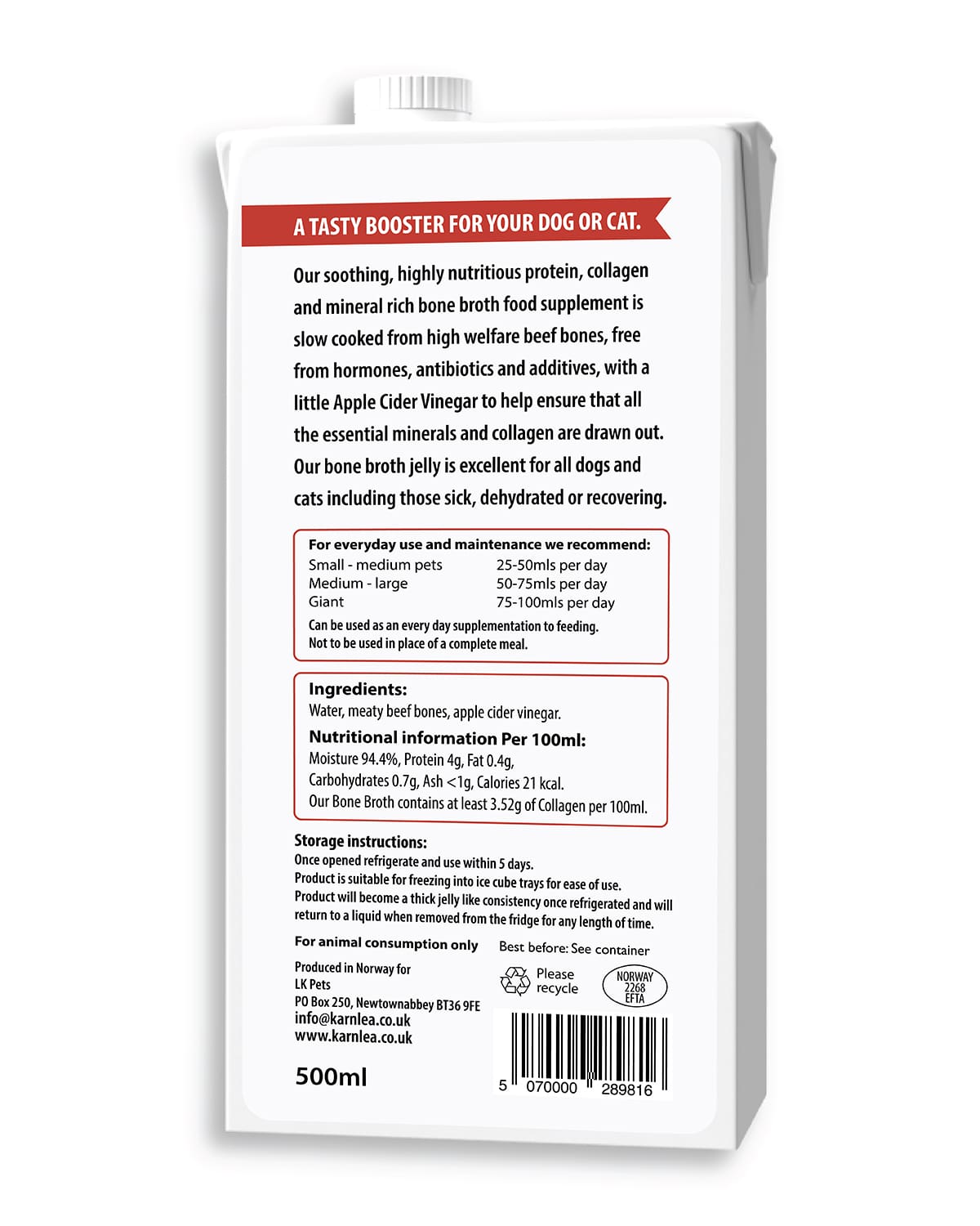 Beef Bone Broth for Dogs & Cats