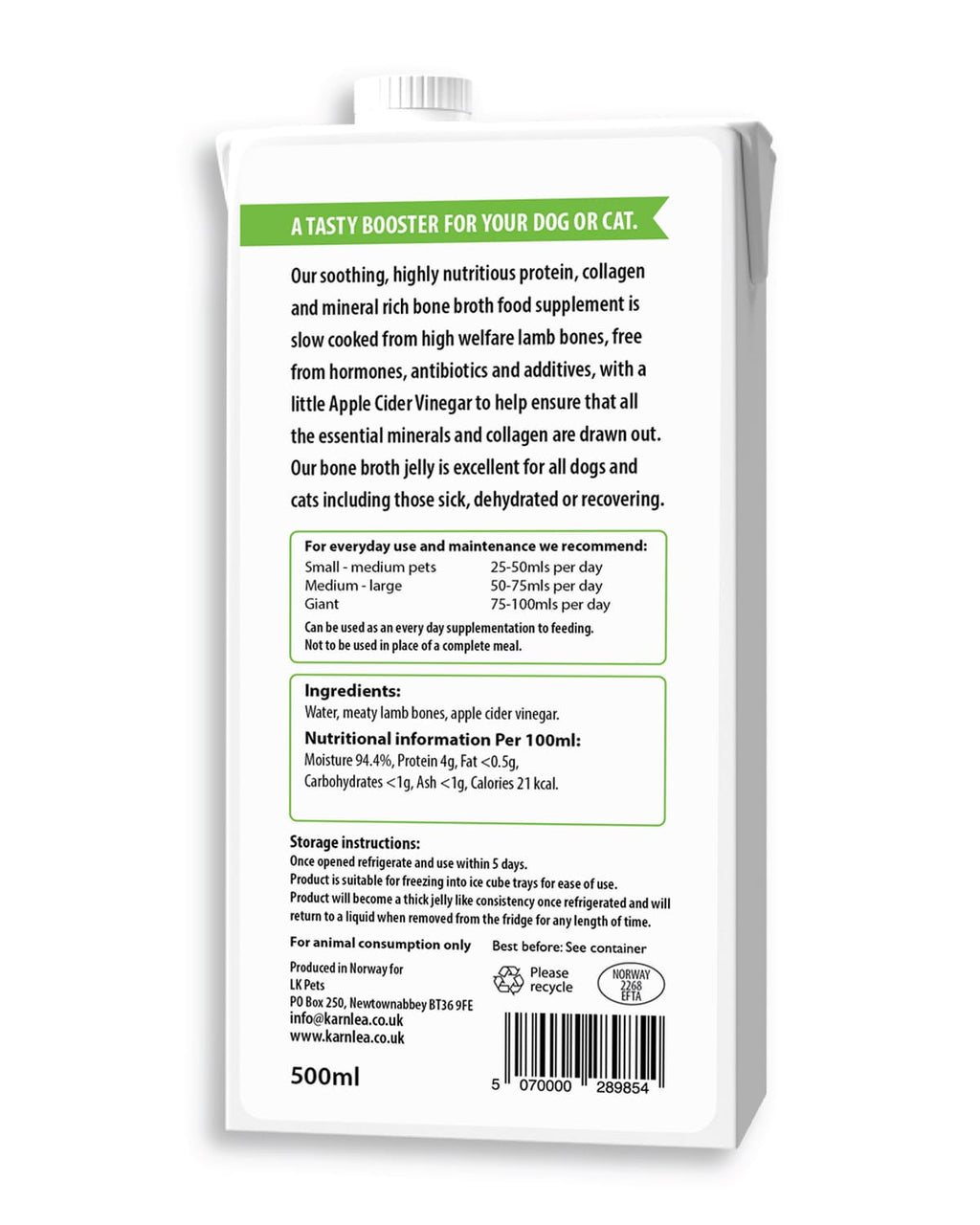 Lamb Bone Broth for Cats & Dogs