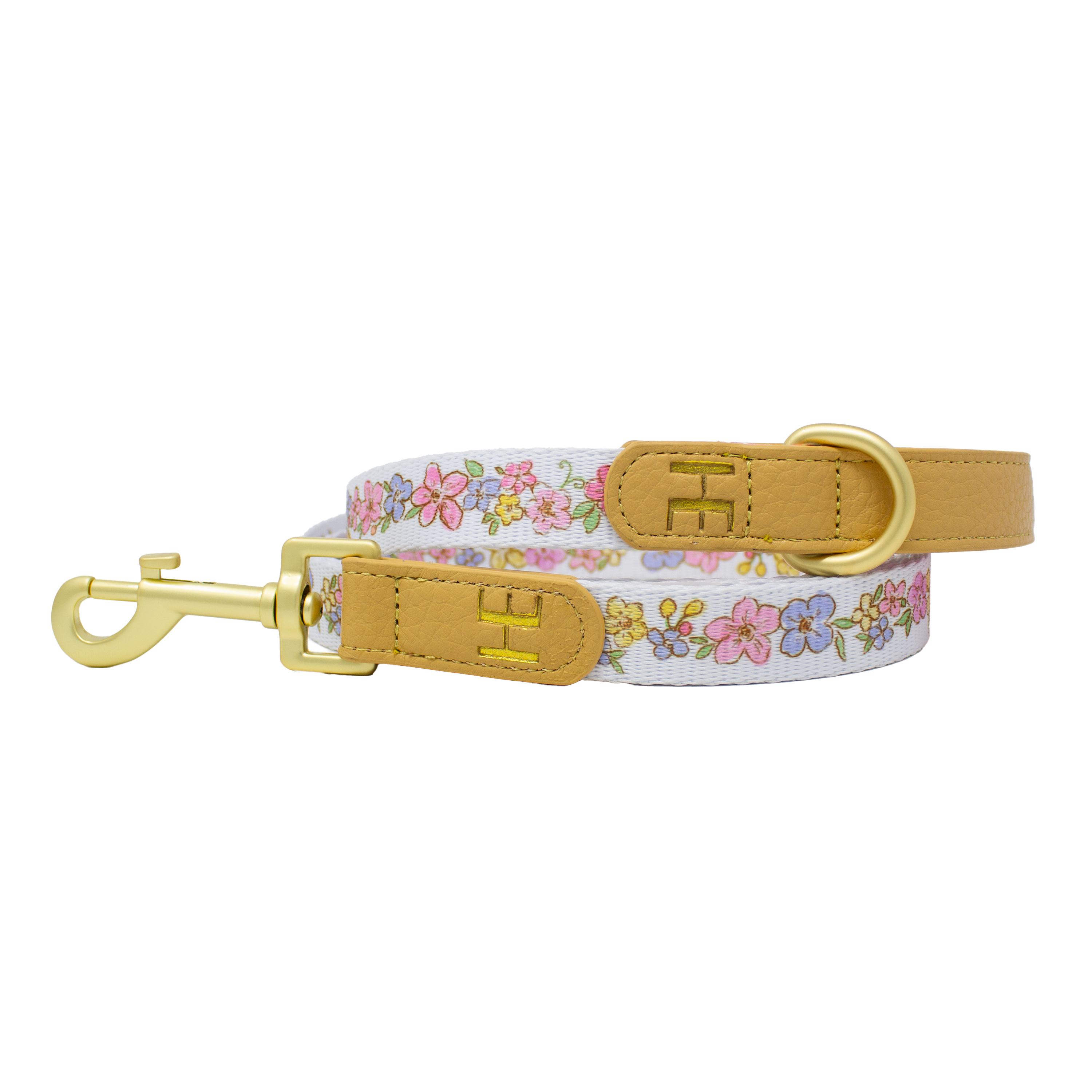 Pastel Petals - Dog Collar + ID Tag Holder