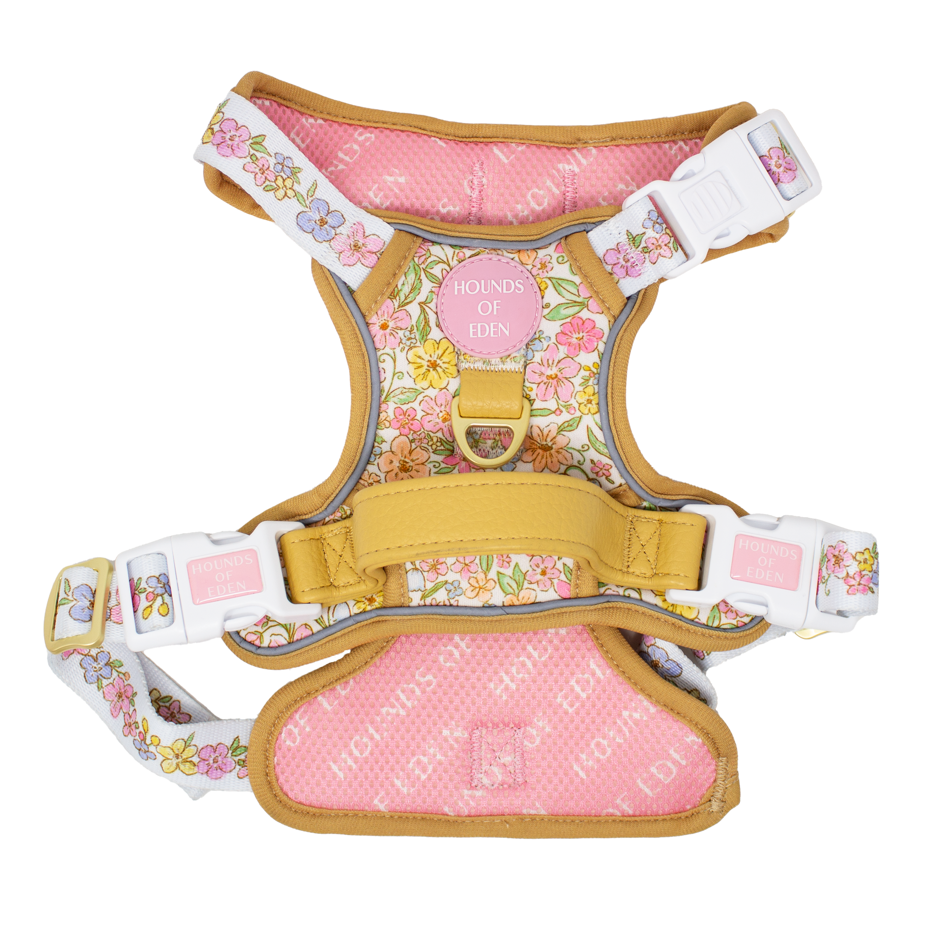 Pastel Petals - Dog Collar + ID Tag Holder