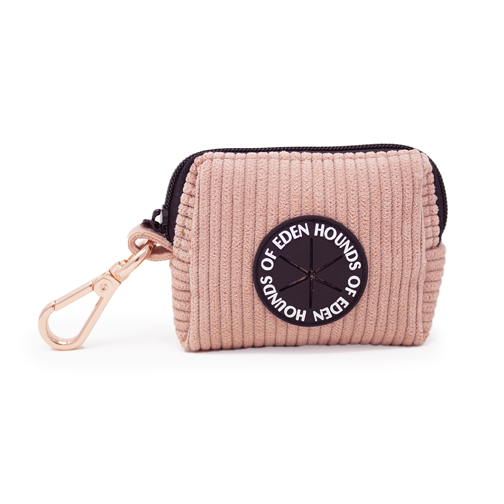 Pink Corduroy Poop Bag/Treat Holder