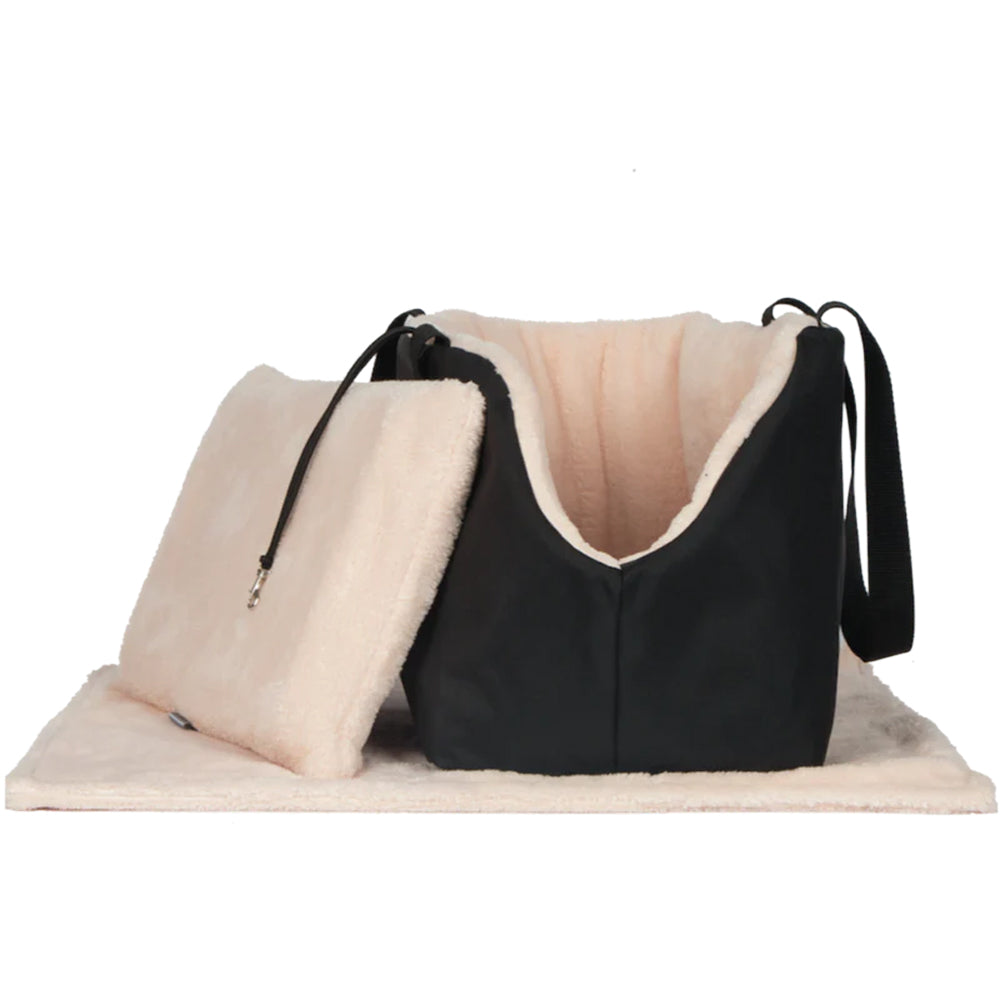 Soho Poms Black & Pink Luxury Rainy Bear Dog Carrier