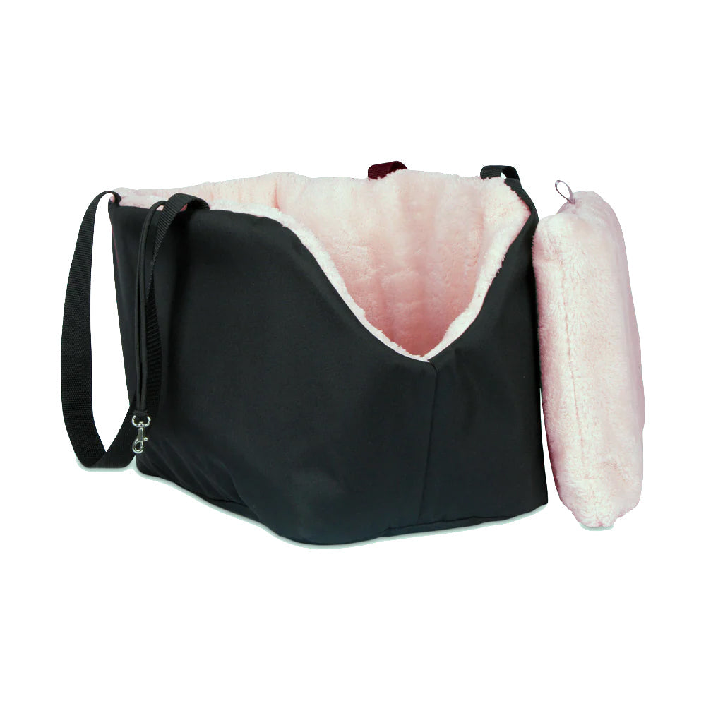 Soho Poms Black & Pink Luxury Rainy Bear Dog Carrier