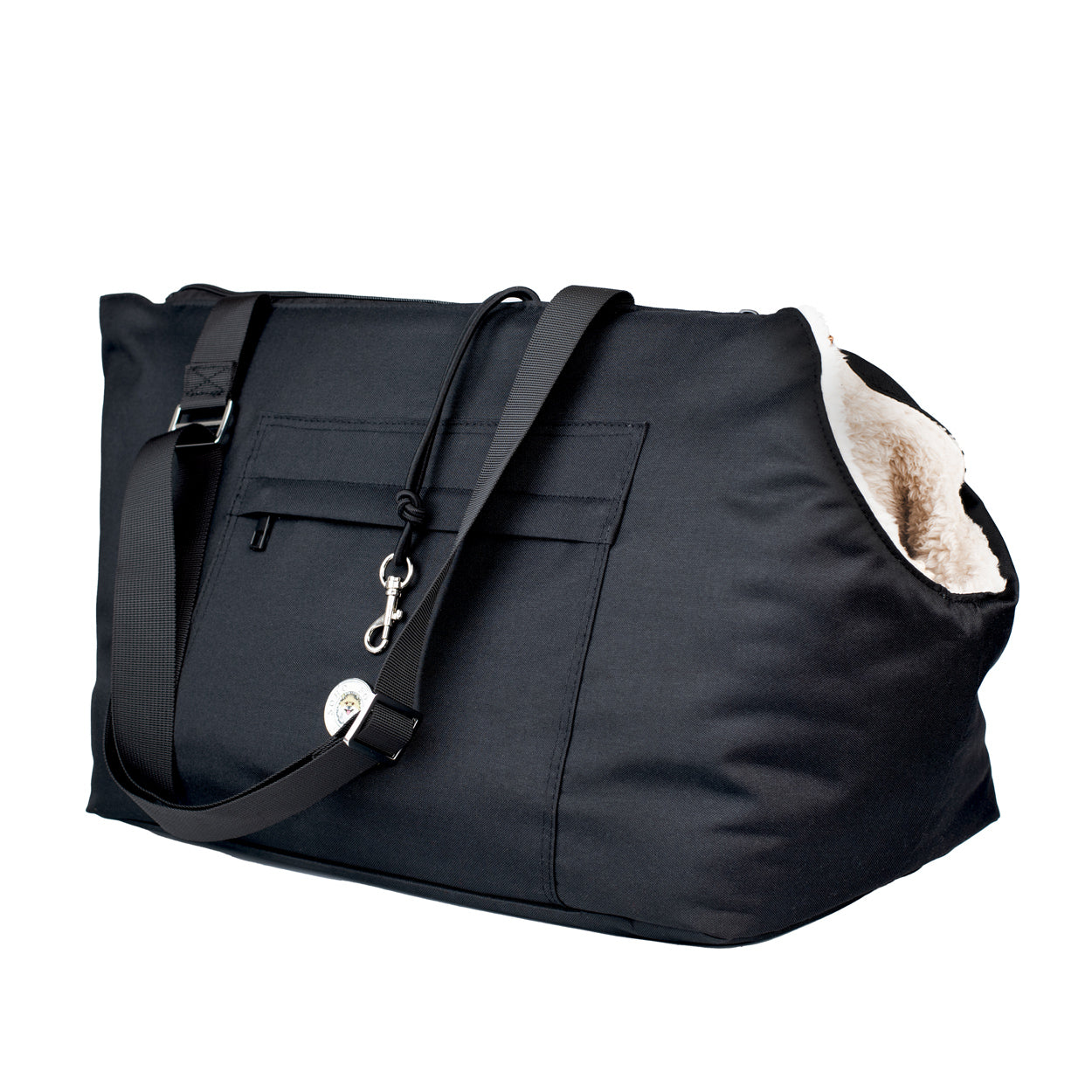 Soho Poms Black & Cream Rainy Bear Pet Carrier - Ideal for Dogs & Cats