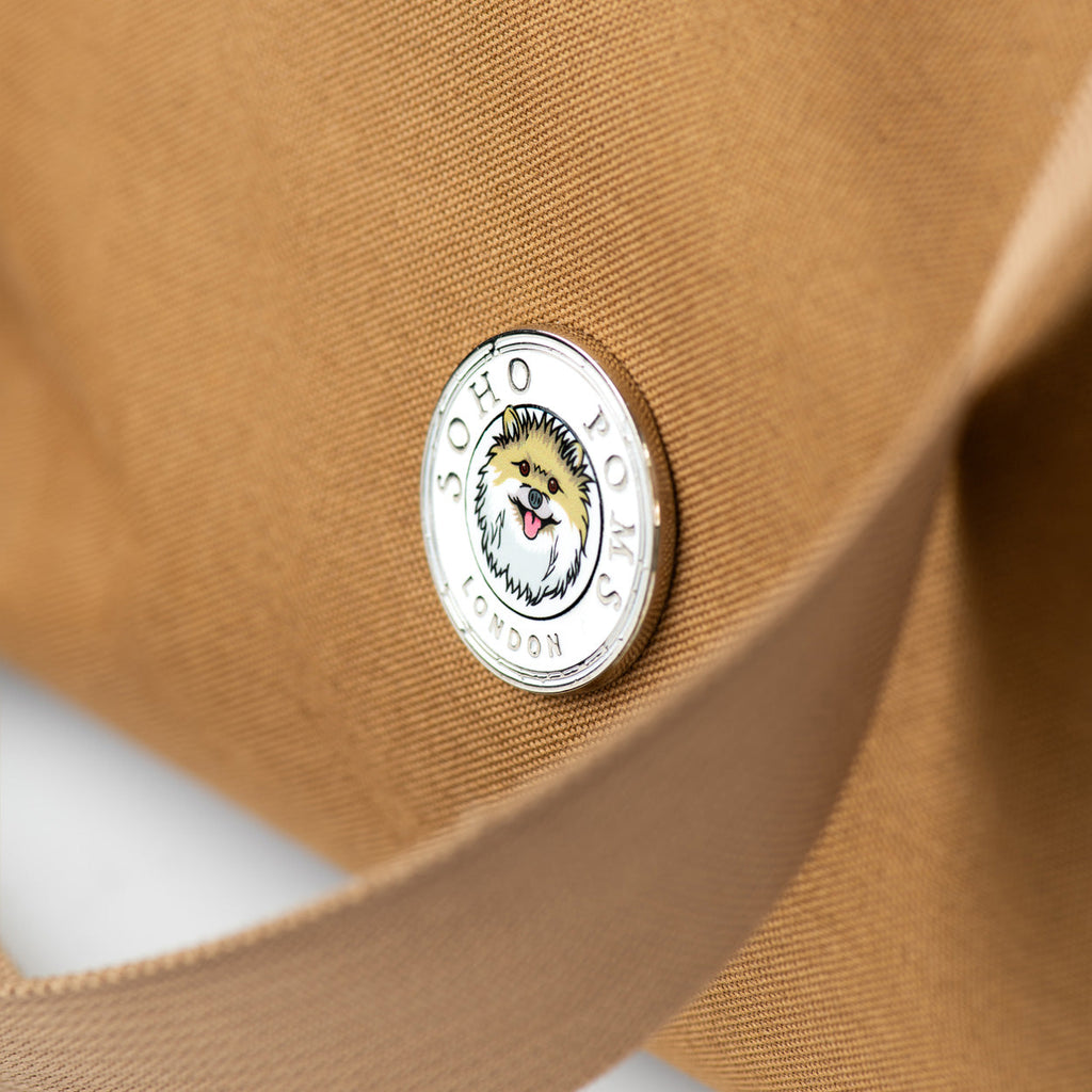 Soho Poms Light Brown & Cream Rainy Bear Pet Carrier - Ideal for Dogs & Cats